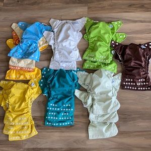 Set of 19 one size cloth diaper covers
